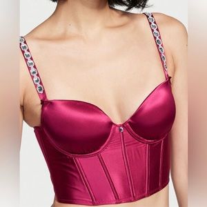 *NWT!* Victoria’s Secret Dream Angels Jewel Strap Satin Corset Bra